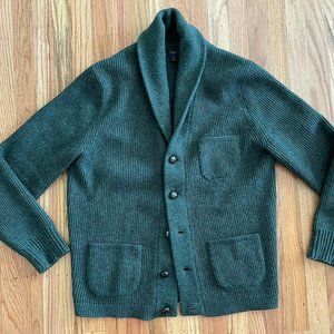 J Crew 100% wool grandpa cardigan Sz M
